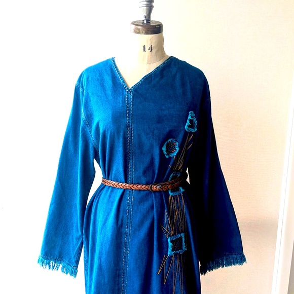 NWOT Artisan Denim  Womens long sleeve maxi dress size XL - Picture 9 of 9